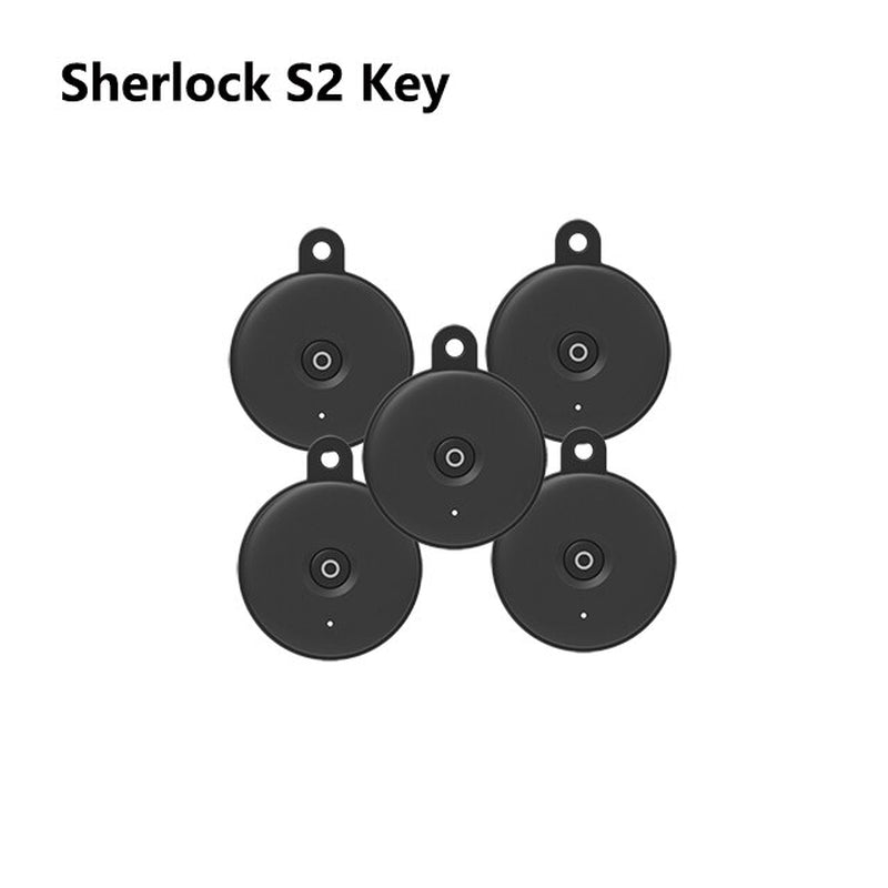 Black Sherlock S2 Smart Lock Home Keyless Lock with Smart Key Easy Installation Electronic Door Wireless App Phone Control