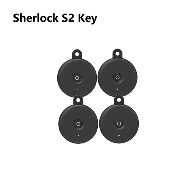 Black Sherlock S2 Smart Lock Home Keyless Lock with Smart Key Easy Installation Electronic Door Wireless App Phone Control
