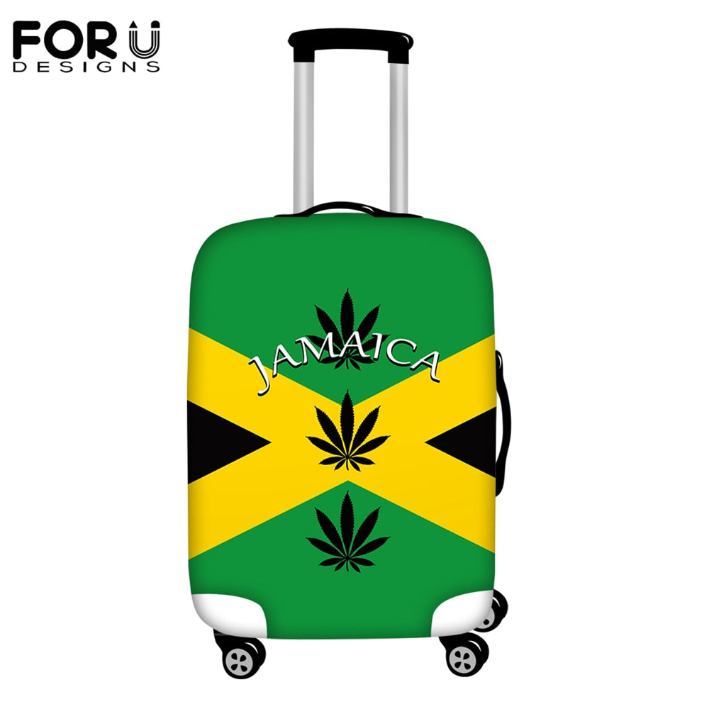 FORUDESIGNS Travel Accessories Luggage Cover Jamaica Flag Print Elasticity Luggage Protective Covers Elastic Suitcase Dust Cover