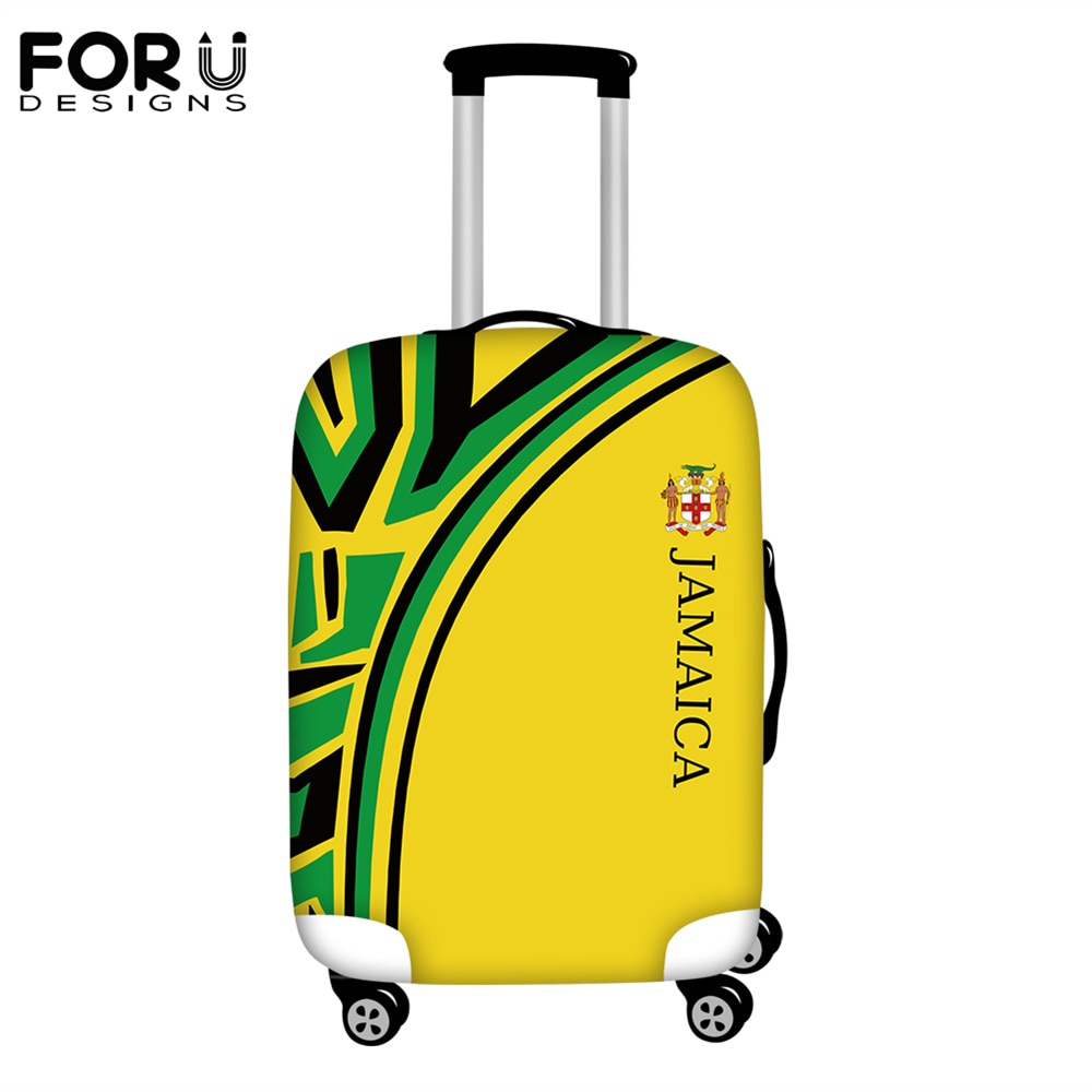 FORUDESIGNS Travel Accessories Luggage Cover Jamaica Flag Print Elasticity Luggage Protective Covers Elastic Suitcase Dust Cover