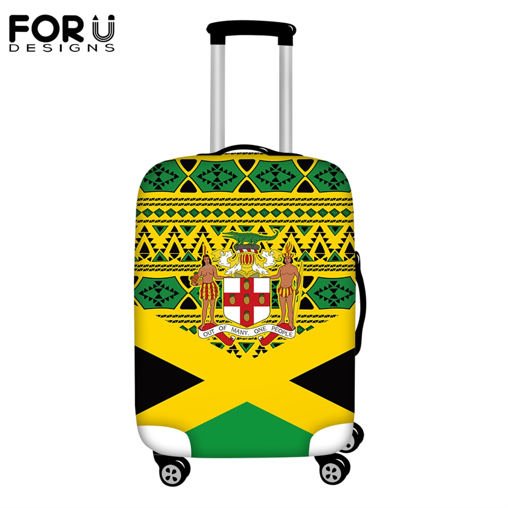 FORUDESIGNS Travel Accessories Luggage Cover Jamaica Flag Print Elasticity Luggage Protective Covers Elastic Suitcase Dust Cover