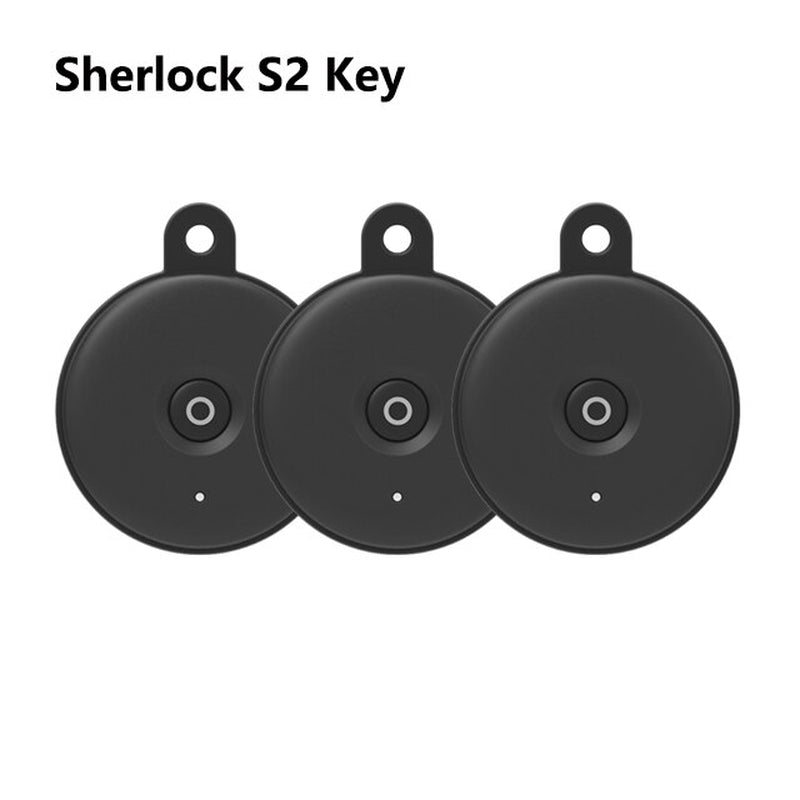Black Sherlock S2 Smart Lock Home Keyless Lock with Smart Key Easy Installation Electronic Door Wireless App Phone Control
