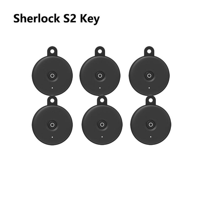 Black Sherlock S2 Smart Lock Home Keyless Lock with Smart Key Easy Installation Electronic Door Wireless App Phone Control